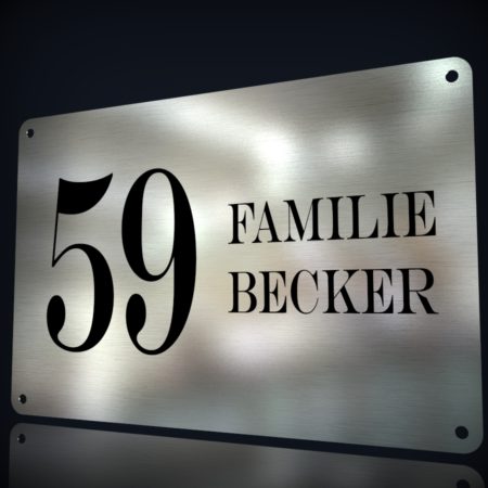 Edelstahl Hausnummer “59”