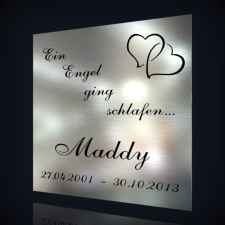 Edelstahl Grabschild “Maddy”