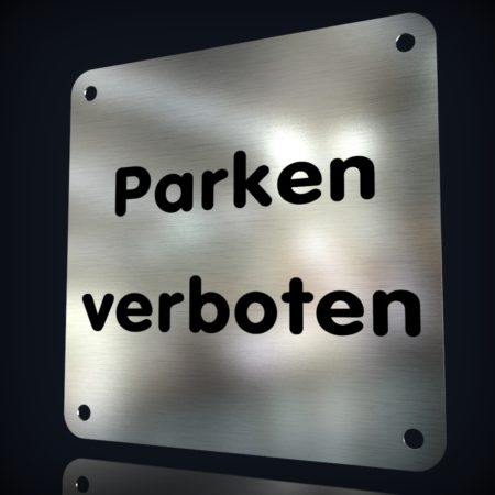 Edelstahl Hinweisschild “Parken verboten”