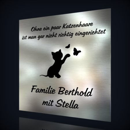 Edelstahl Namensschild “Stella”