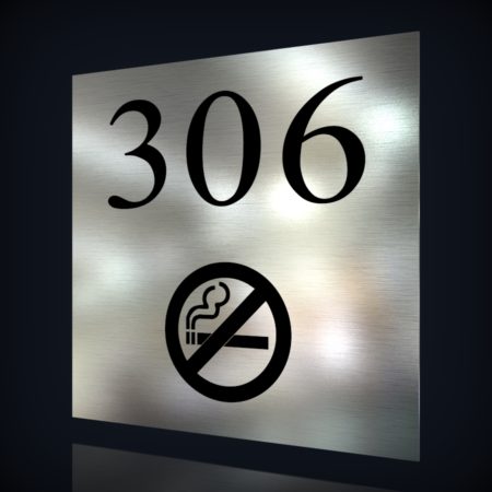 Edelstahl Schild “Nummer 306”