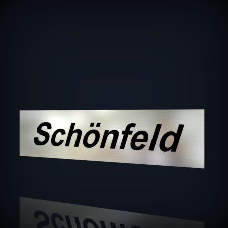 LaserPlus Namensschild “Schönfeld-20”