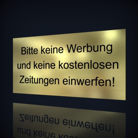 LaserPlus Hinweisschild “keine Werbung-40”